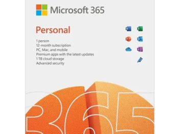 Office 365 Personal 5 PC/Mac 1TB Cloud Storage (12-Month) Bind License 1 User Account