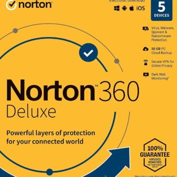 Norton 360 Deluxe | Multiple layers of protection for your devices 5 Devices | 1 Year Susbscription