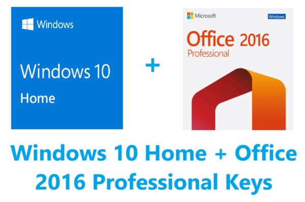 Windows 10 Home + Office 2016 Professional Keys Bundle