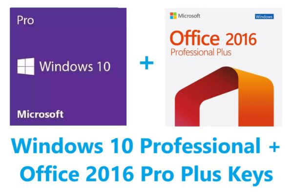 Windows 10 Professional + Office 2016 Professional Plus Keys Bundle