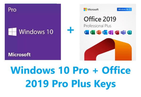 Windows 10 Professional + Office 2019 Professional Plus Keys Bundle