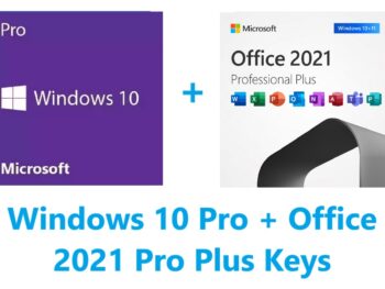 Windows 10 Professional + Office 2021 Professional Plus Keys Bundle