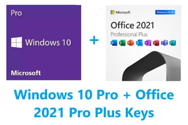 Windows 10 Professional + Office 2021 Professional Plus Keys Bundle