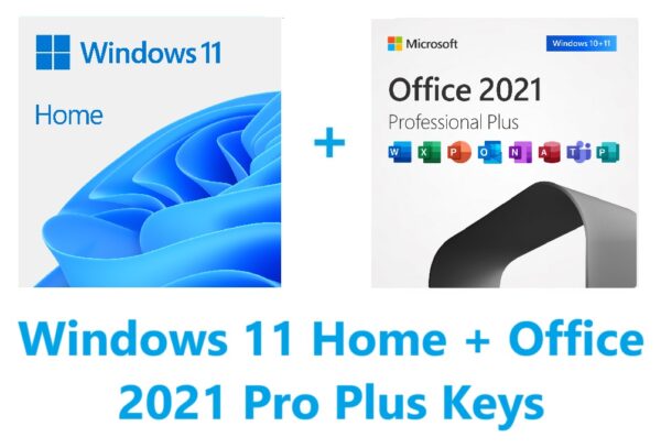 Windows 11 Home + Office 2021 Professional Plus Keys Bundle