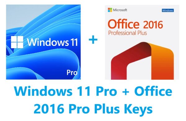 Windows 11 Professional + Office 2016 Professional Plus Keys Bundle