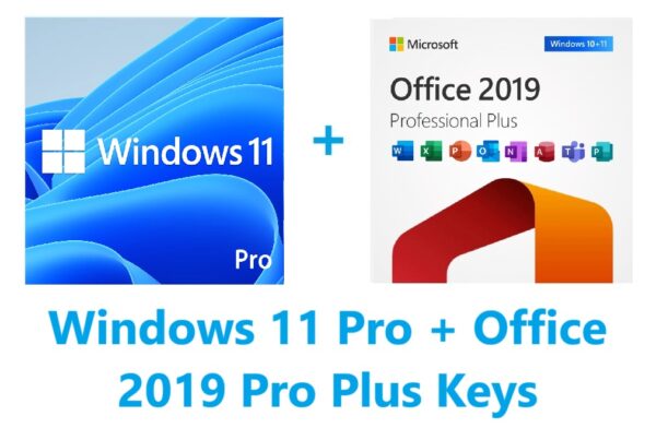 Windows 11 Professional + Office 2019 Professional Plus Keys Bundle